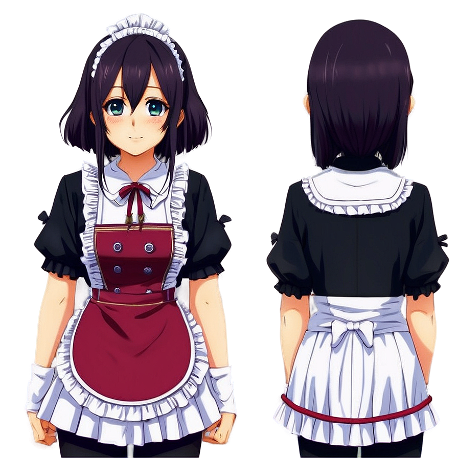 Anime Character In Maid Outfit Png 06252024