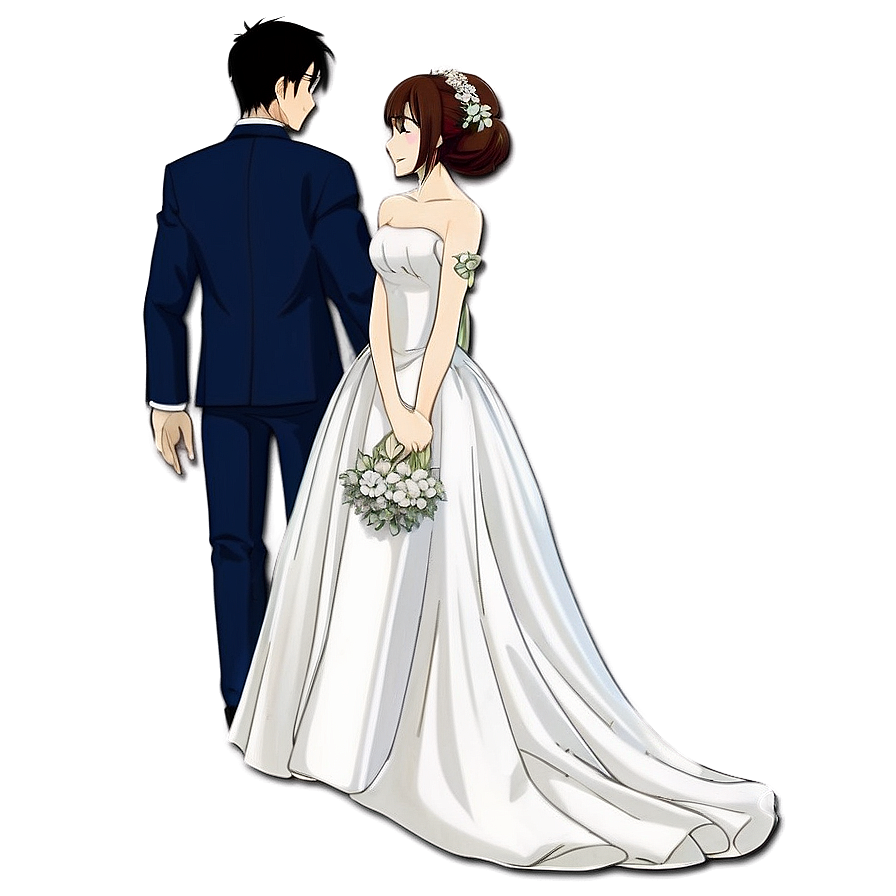 Anime Character In Wedding Dress Png 66