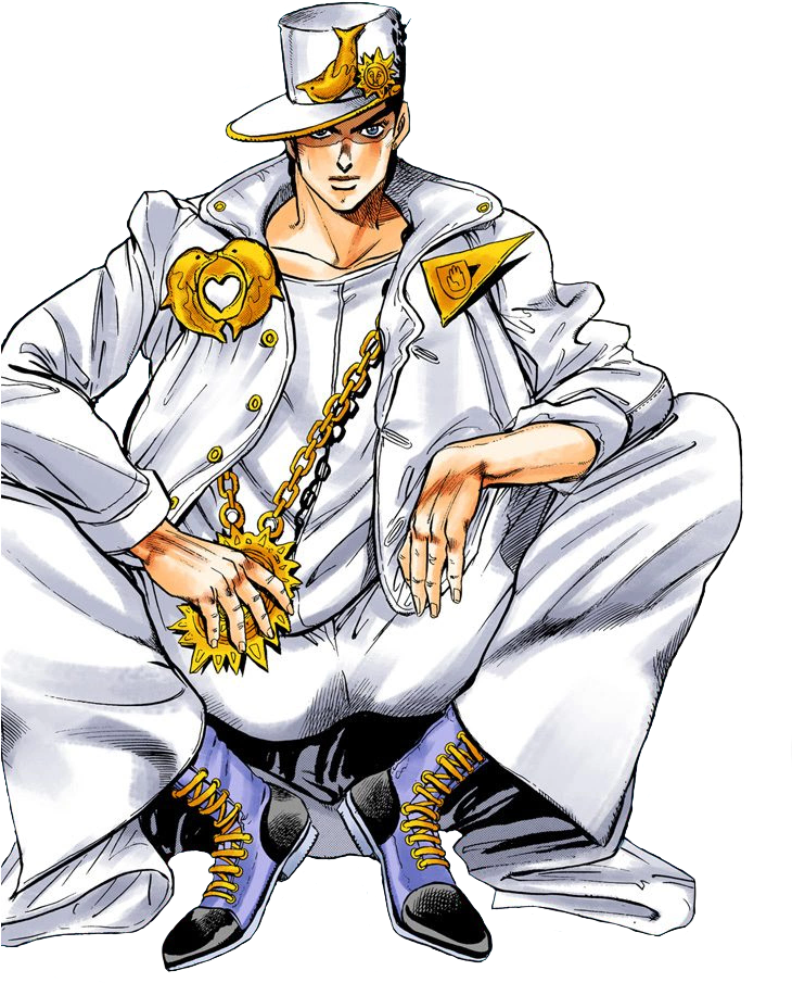 Anime Character White Outfit Gold Chain