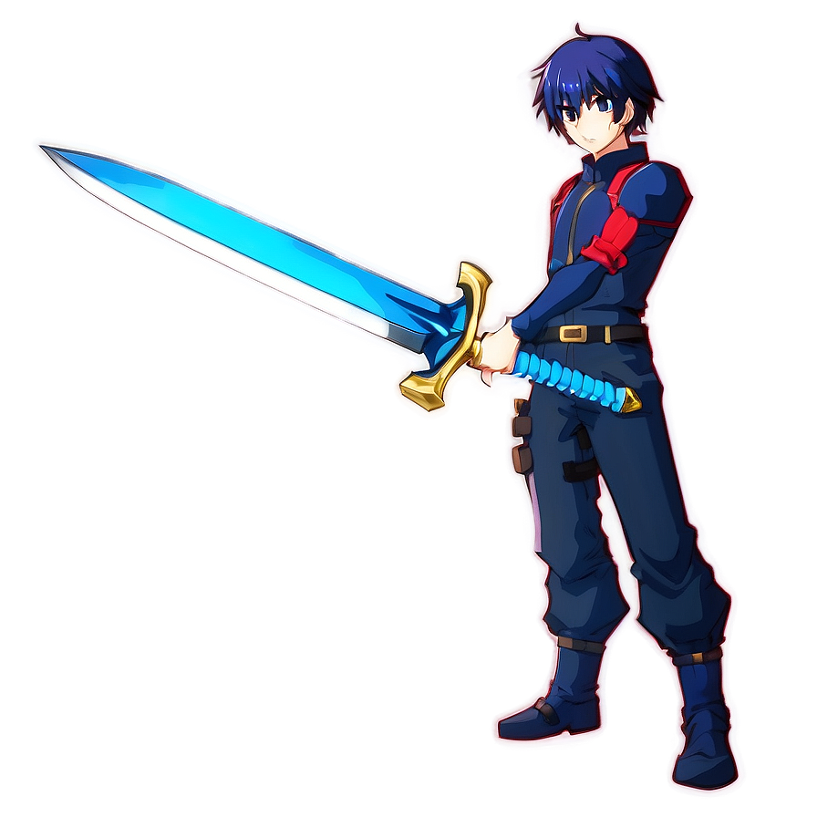 Anime Character With Dual Swords Png 06252024