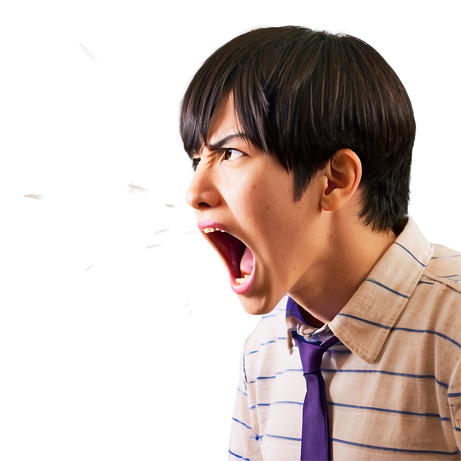 Anime Character Yelling Png 06282024