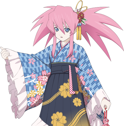 Anime Characterin Floral Kimono