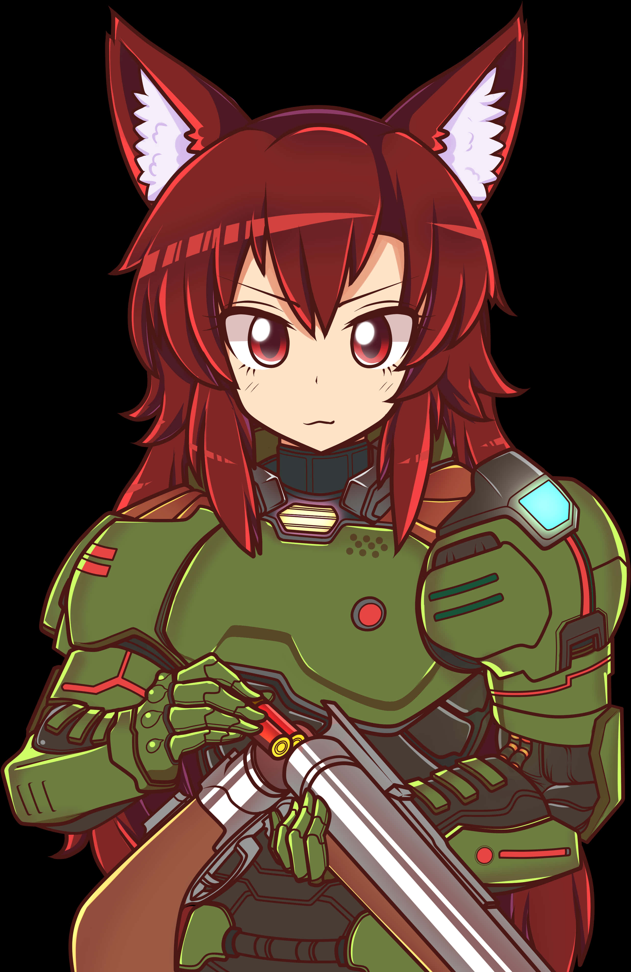 Anime Characterin Mecha Suit