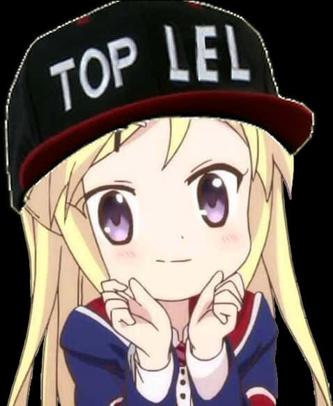 Anime Characterwith Top Lel Hat