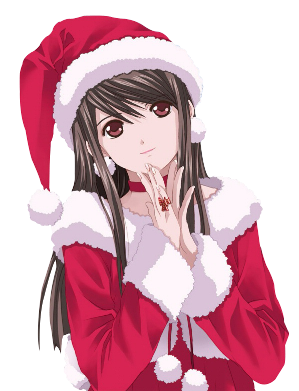 Anime Christmas Santa Costume Girl