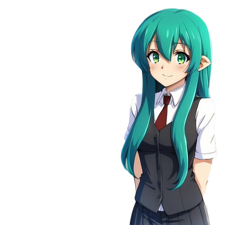 Anime Fan’s Choice: Green Haired Png Download 48