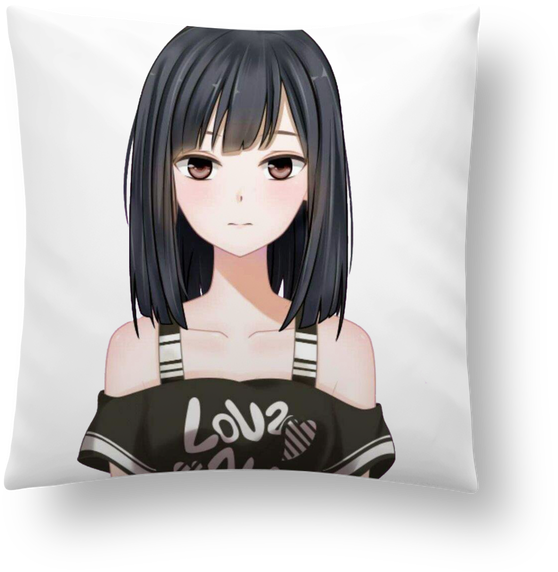 Anime Girl Black Hair Body Pillow