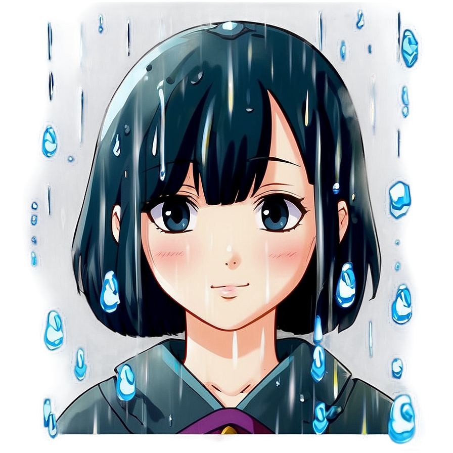 Anime Girl In Rain Png 05032024