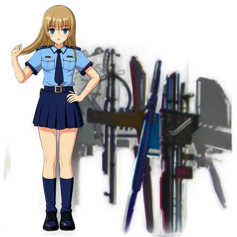 Anime Girl In Uniform Png 05032024