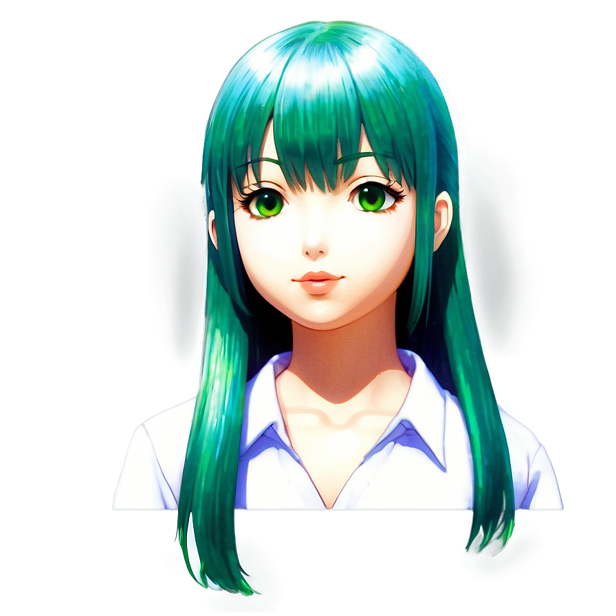 Anime Girl With Green Hair Png 05032024