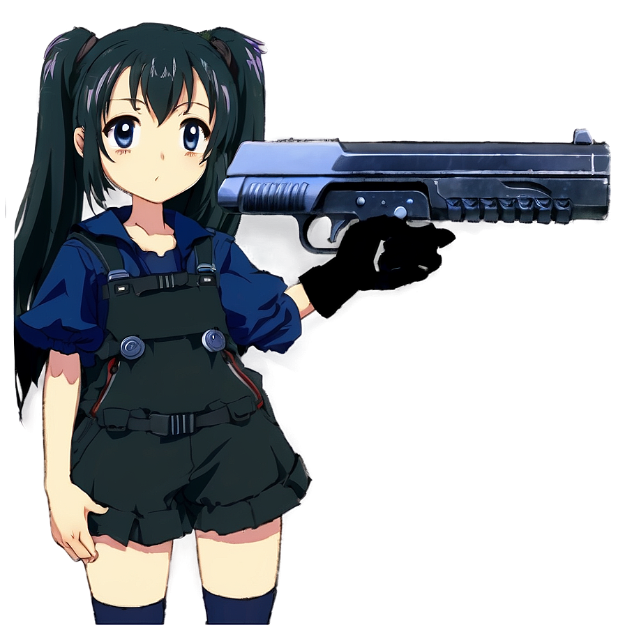 Anime Girl With Gun Png 98