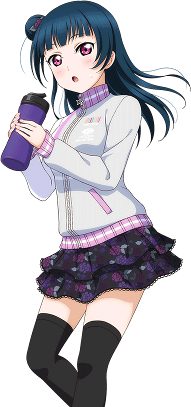 Anime Girl With Water Bottle