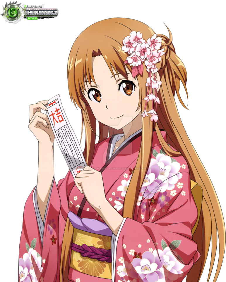 Anime Girlin Floral Kimono