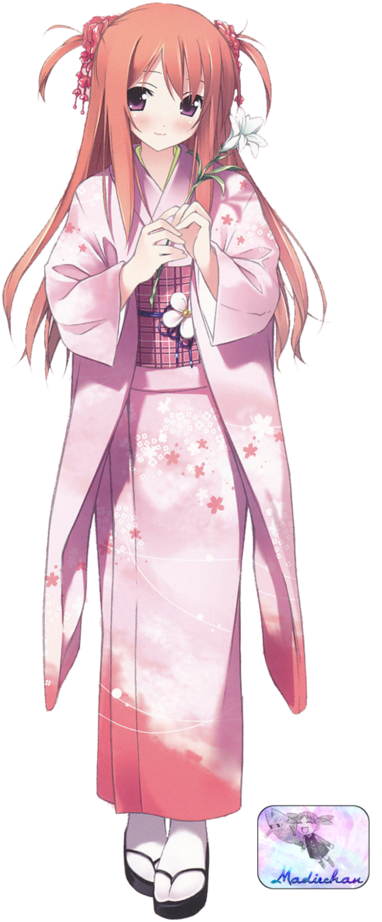 Anime Girlin Pink Kimono