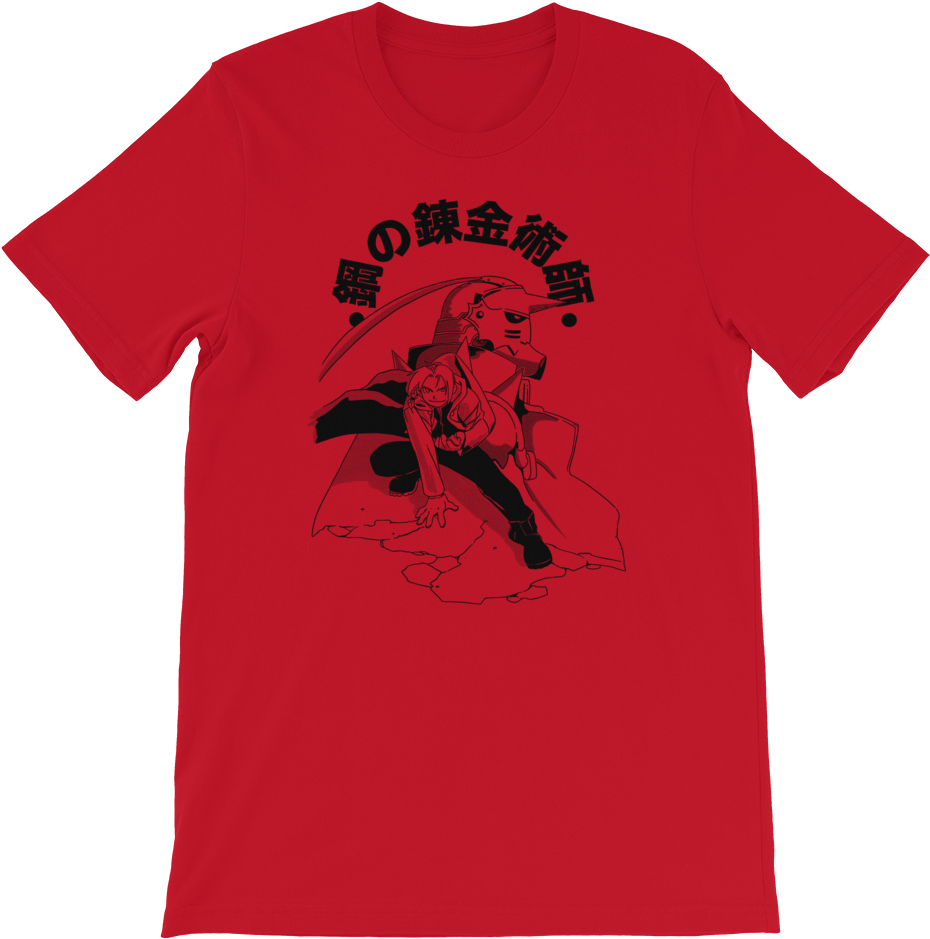 Anime Graphic Red Tshirt