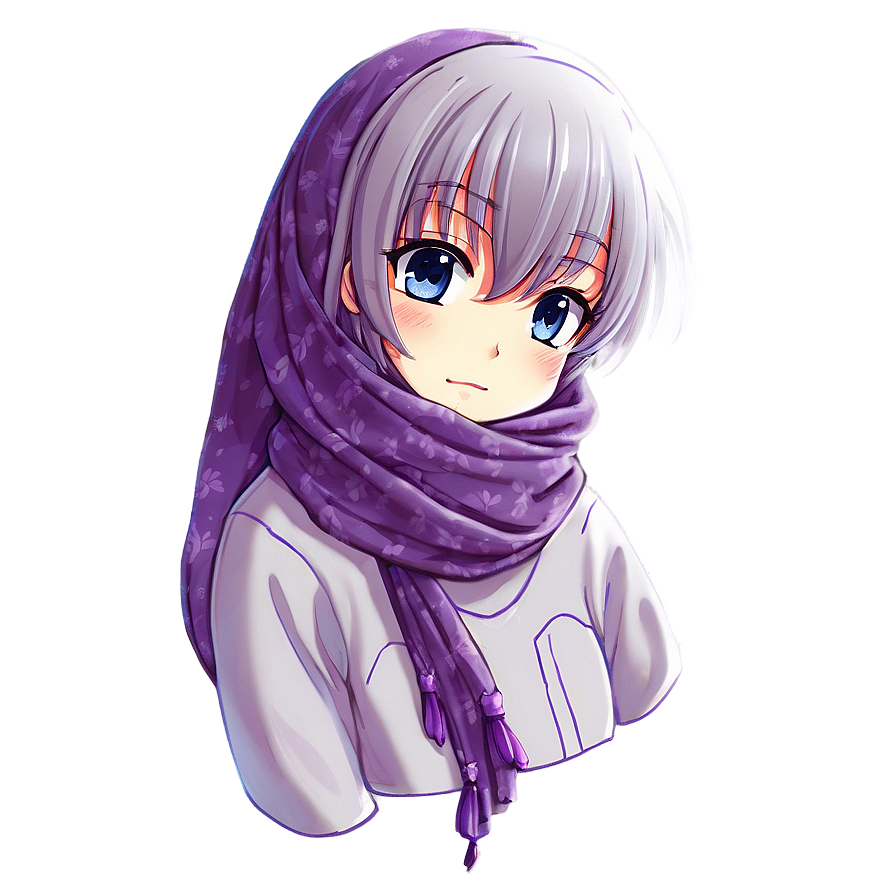 Anime Head With Scarf Png Sgw