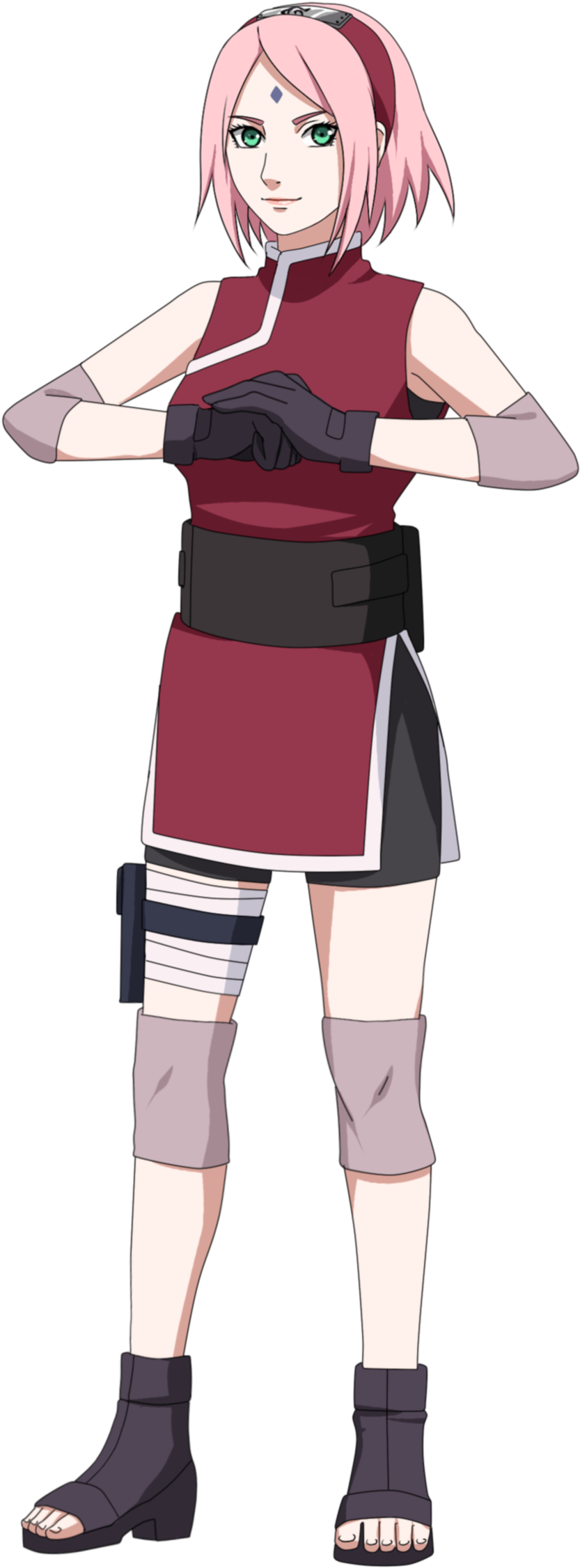 Anime Ninja Girl Standing Pose