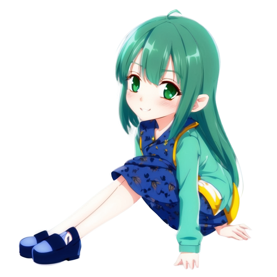 Anime Png Download: Green Haired Character 05232024