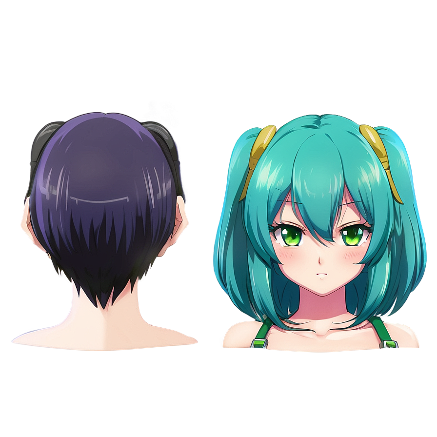 Anime Png Download: Green Haired Character 05232024
