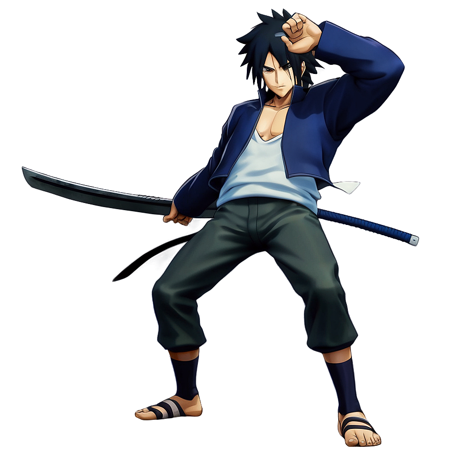 Anime Sasuke Action Pose Png 05062024