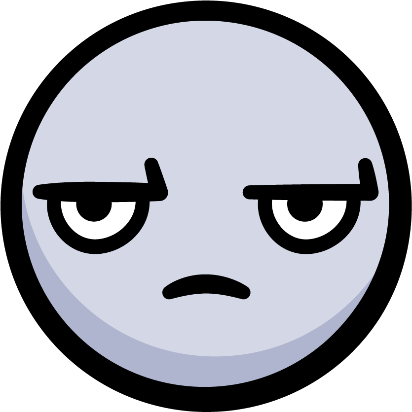 Annoyed Expression Cartoon Face