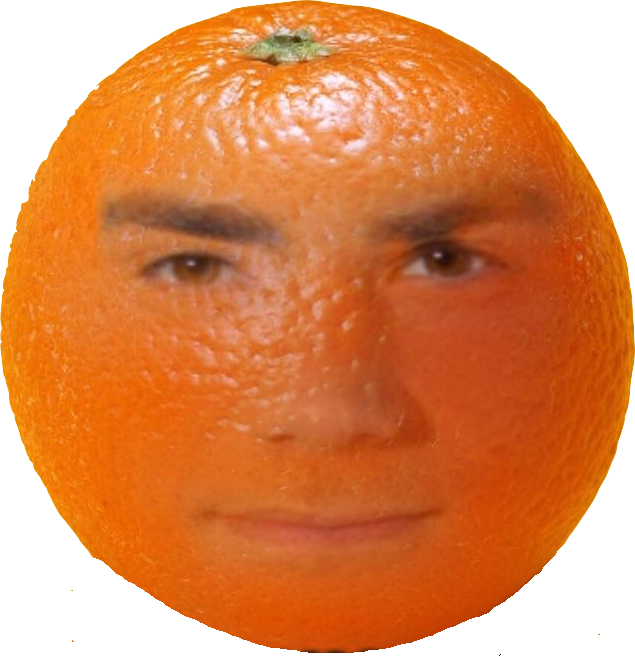 Annoyed Orange Human Face Hybrid