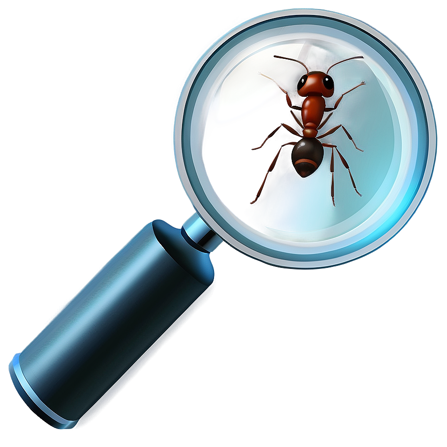 Ant Under Magnifying Glass Png 05242024