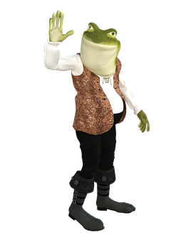 Anthropomorphic Frog Greeting