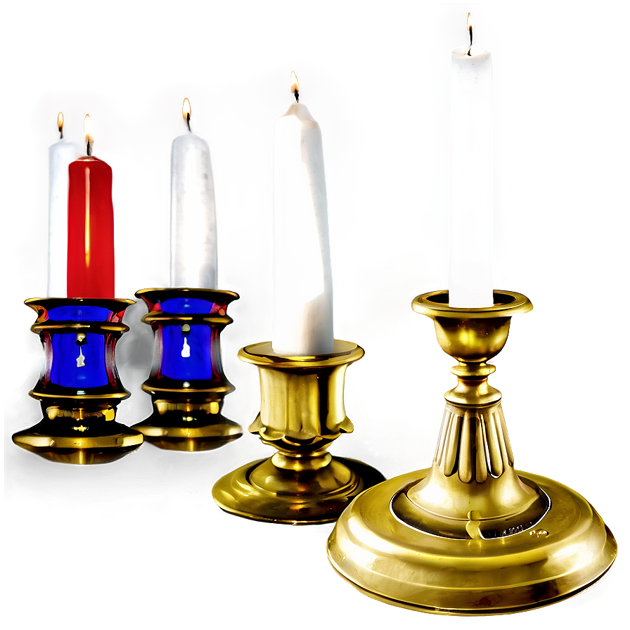 Antique Brass Candlestick Png 06262024