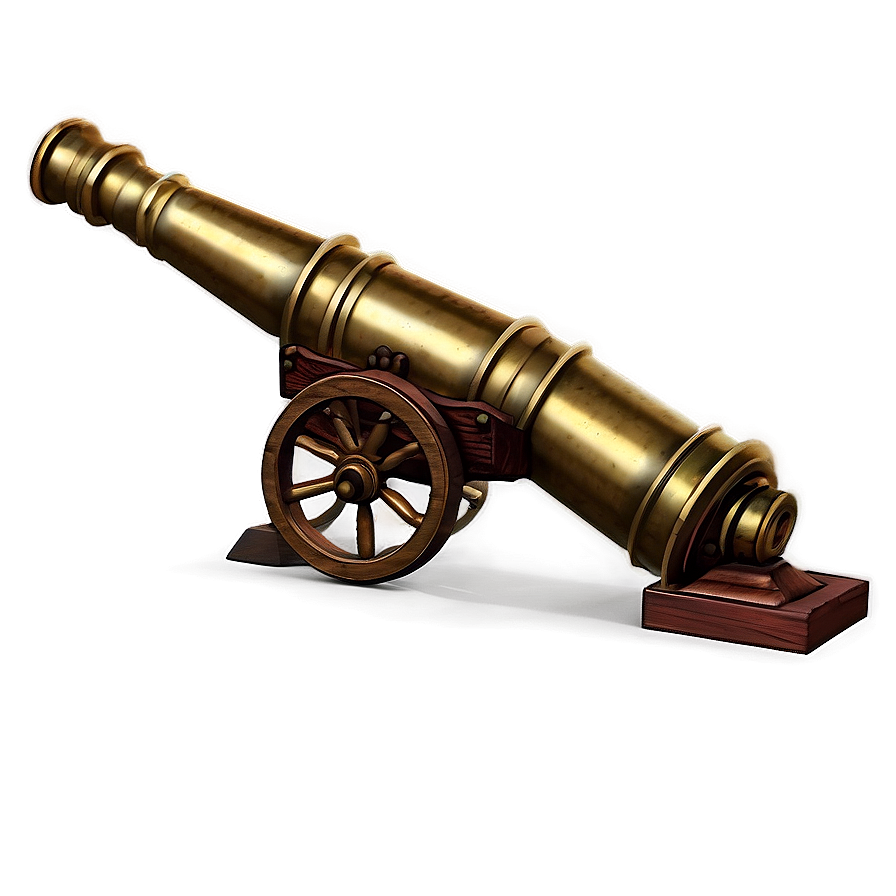 Antique Brass Cannon Png 05242024