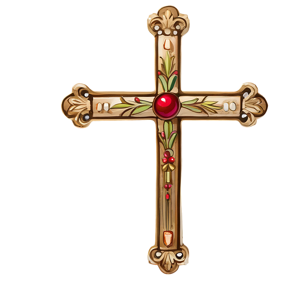 Antique Catholic Cross Illustration Png Yuo51