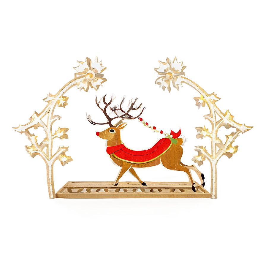 Antique Christmas Reindeer Png 66