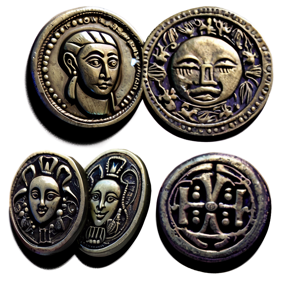 Antique Clay Coins Png Mua