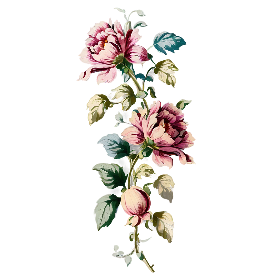 Antique Flower Garland Png 59