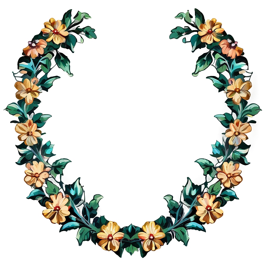 Antique Flower Garland Png 90