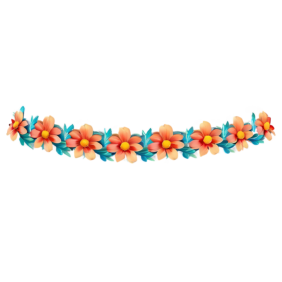 Antique Flower Garland Png Diq