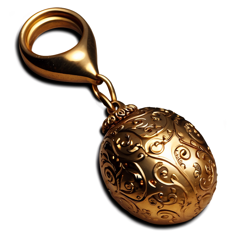 Antique Gold Christmas Trinket Png 17