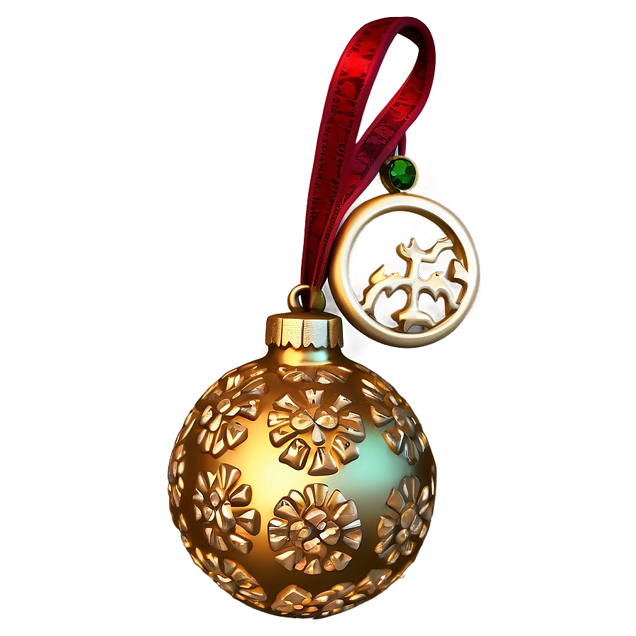 Antique Gold Christmas Trinket Png Amo