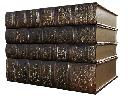 Antique_ Leather_ Bound_ Books_ Stacked