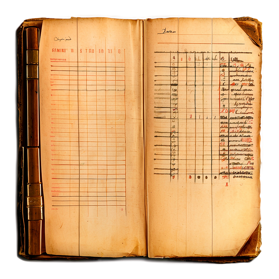 Antique Ledger Page Png Sfl