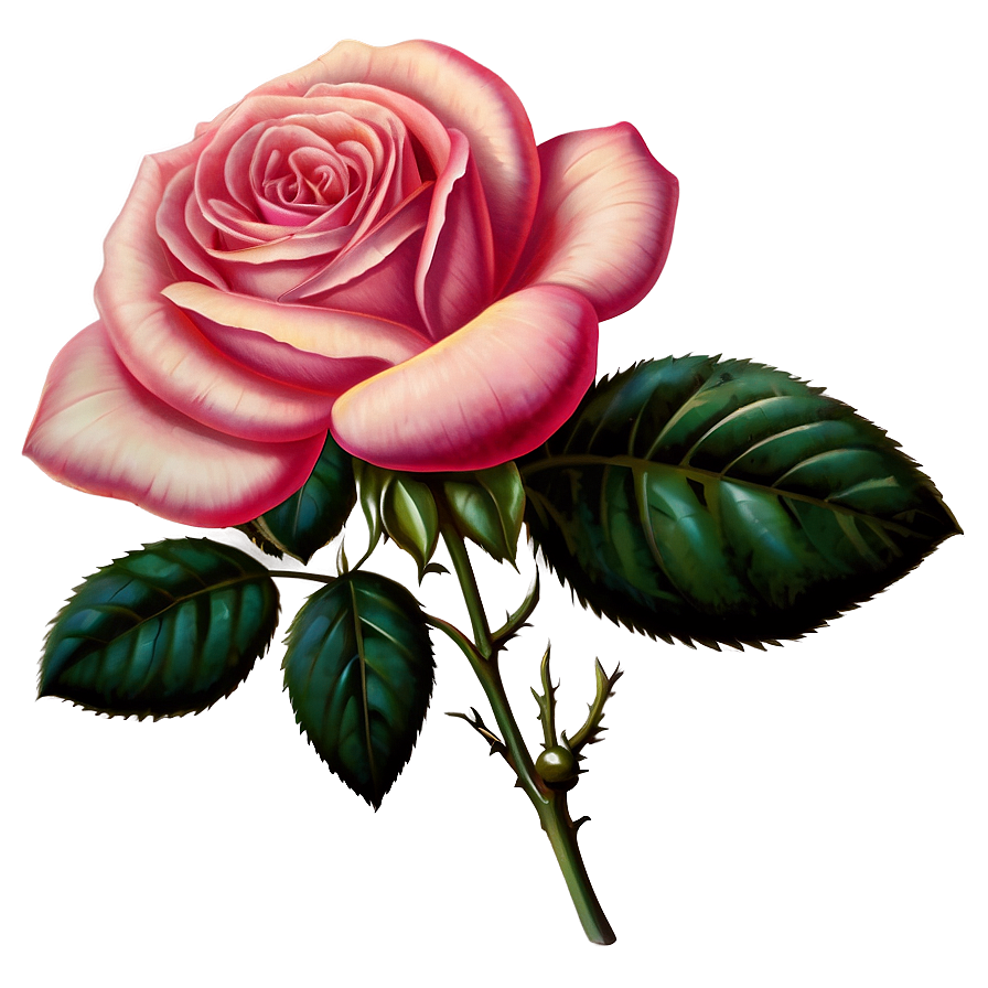 Antique Rose Drawing Png Axv