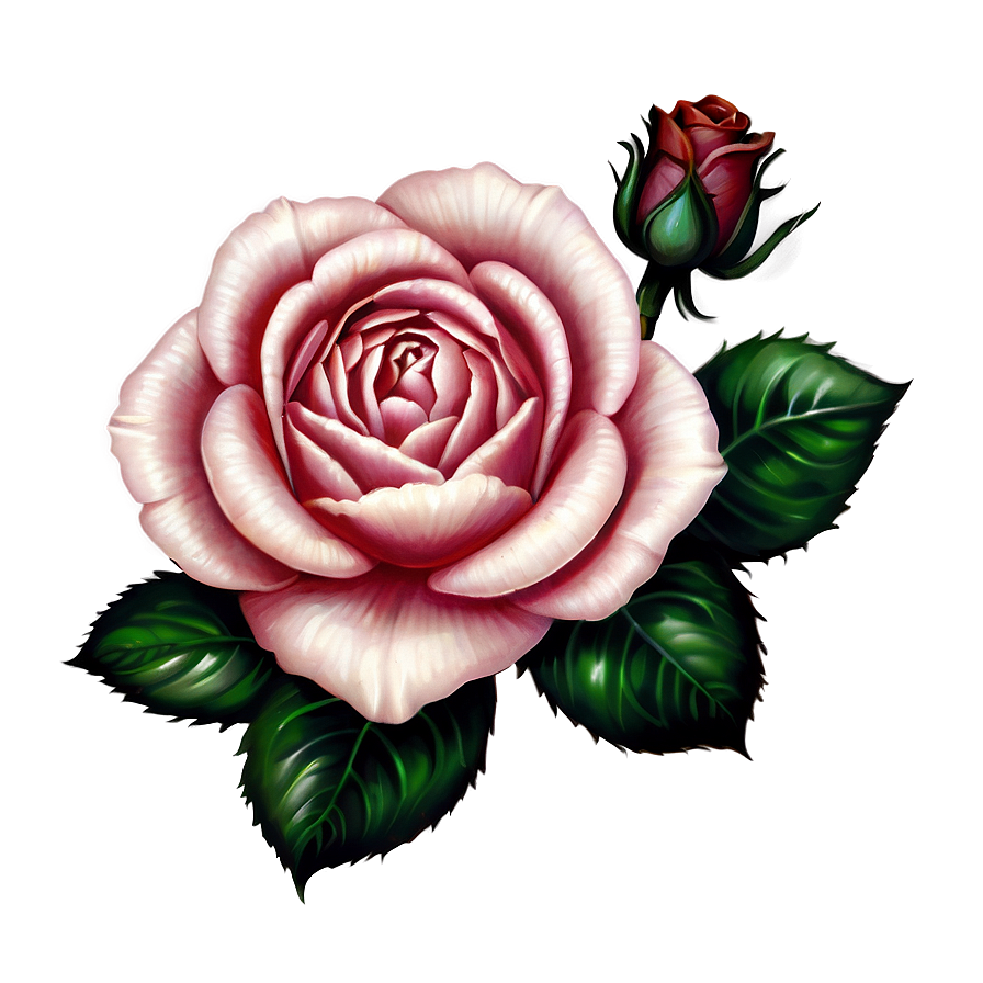 Antique Rose Drawing Png Rms