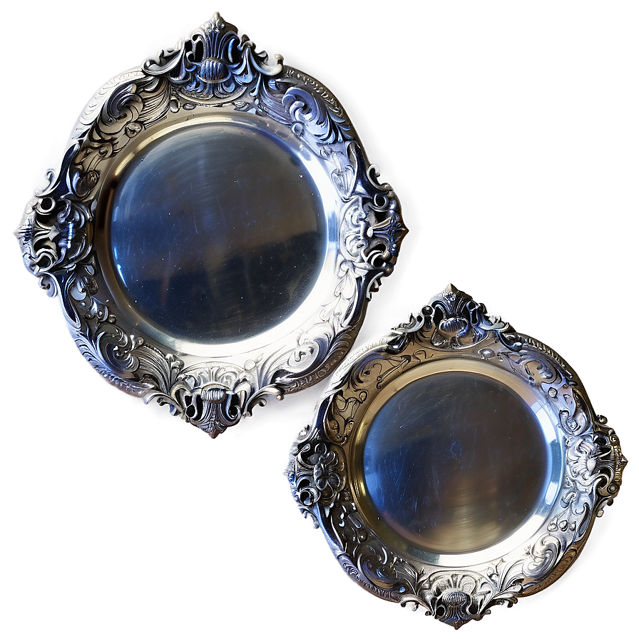 Antique Silver Serving Dishes Png 83