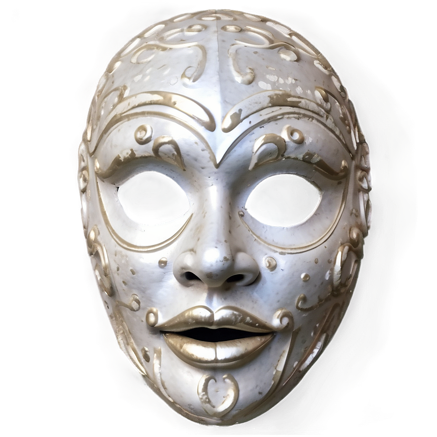 Antique White Mask Png 26