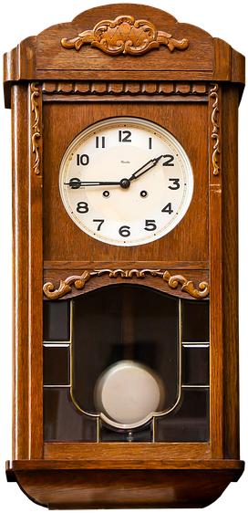 Antique Wooden Pendulum Clock