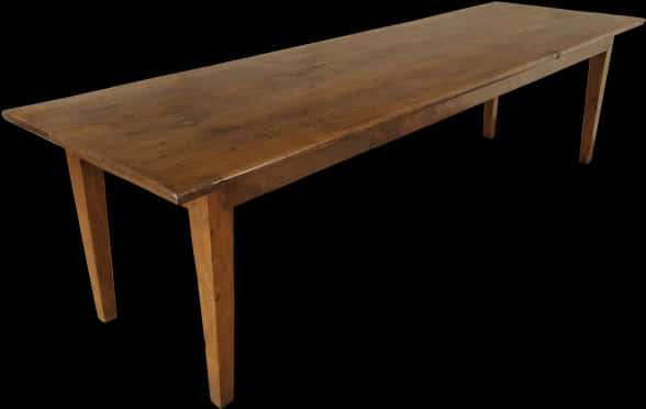 Antique Wooden Table Black Background