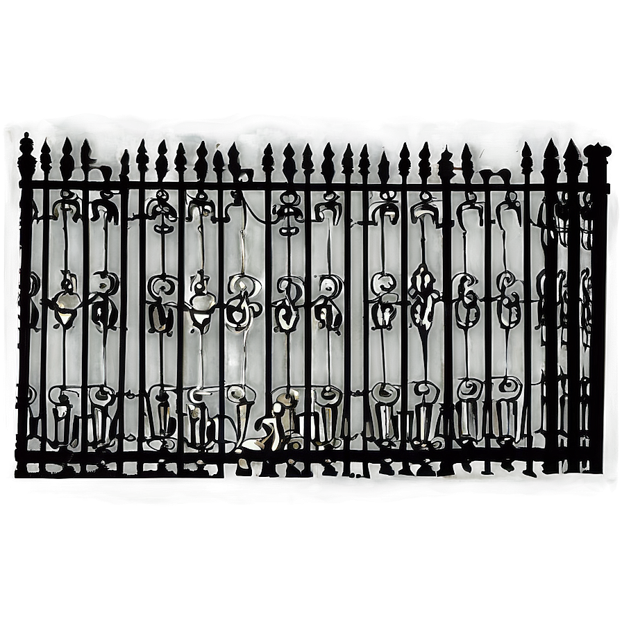 Antique Wrought Iron Fence Png 62