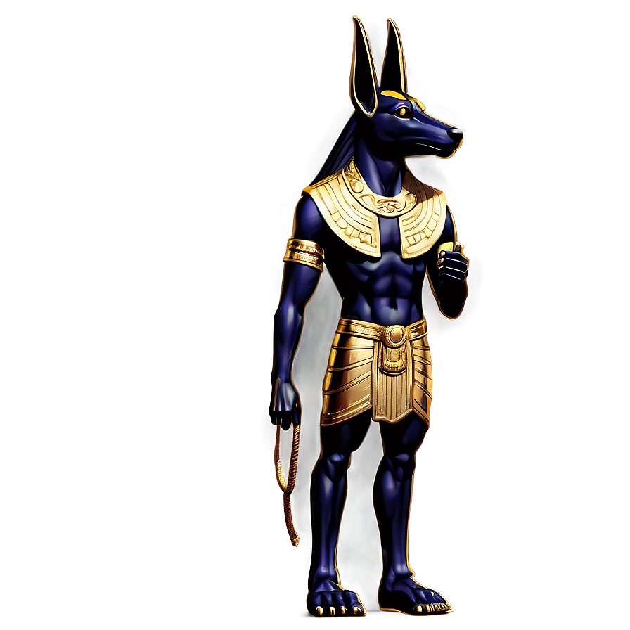 Anubis In Gold Color Png 41