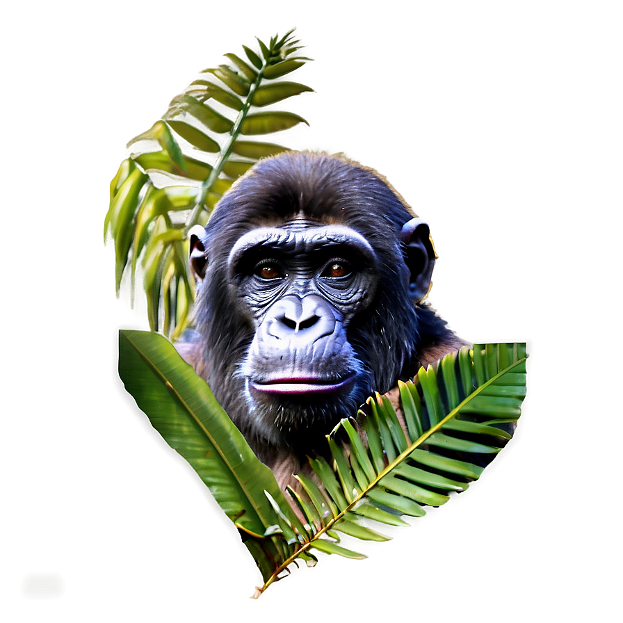 Ape In Jungle Background Png Yac