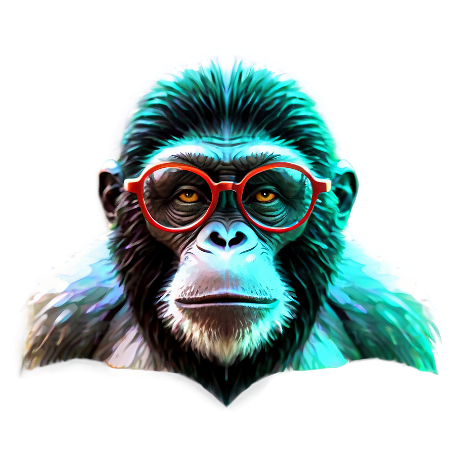 Ape With Glasses Smart Png 71